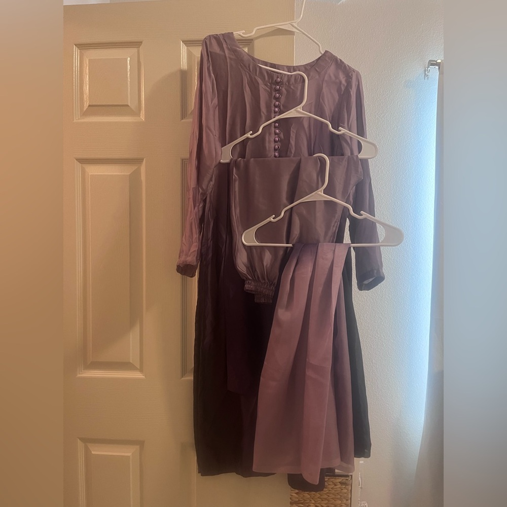 Elegant Purple Traditional Outfit pakistani shalwar kameez
